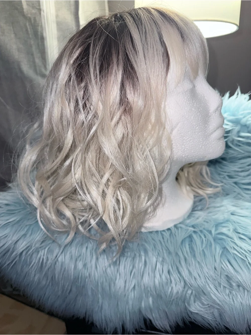Blended Ash Blonde Ombre Women's Wig - Silver Blonde Roots**** never worn***